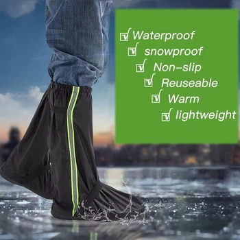 Водоустойчиви калъфи за обувки,1 чифт нехлъзгащи се снежни дъждовни обувки,дъждовна екипировка за туризъм, риболов, къмпинг спорт