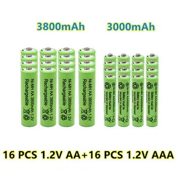 1.2V AA 3800mAh NI-MH акумулаторни батерии + 1.2 V AAA 3000 mAh Акумулаторна батерия NI-MH батерия