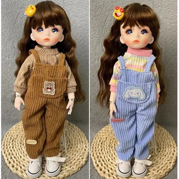 Моден сладък комплект 1/6 BJD кукла пълен комплект 30cm кукла с 3 чифта очи (отворена глава), играчки за момичета рожден ден коледен подарък