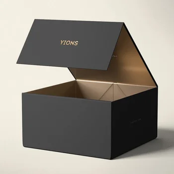 Персонализиран продуктПерсонализиран размер рециклируема картонена хартия твърда магнитна кутия опаковка луксозна сгъваема магнитна подаръчна кутия с