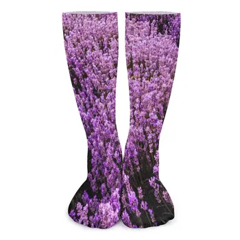 Доста пастелни чорапи от лавандула Зимни лилави чорапи за цветя на мира Готически дамски меки чорапи Персонализирани спортни чорапи на открито без хлъзгане