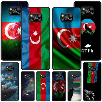 Калъф за Xiaomi Poco X5 X3 NFC X4 Pro 5G F4 GT M5 M5s F3 Pocophone F1 черен TPU телефон капак Mi 13 12T Pro Азербайджан Бута флаг