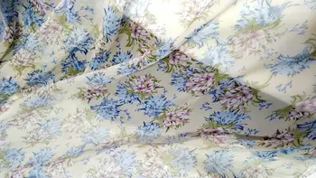 Free D Brand Hot Sell 100% Mulberry Silk Fabric Nature Pure Charmuse Chiffon Silk Fabric Flower Print Dress Scraf semillas Cloth