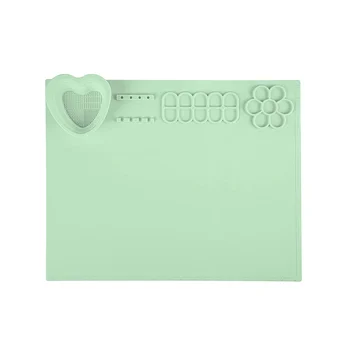 Силиконова арт подложка, 20 x 16 инча силиконова занаятчийска подложка за леене на смола, силиконова подложка за рисуване с чаша за рисуване, зелена