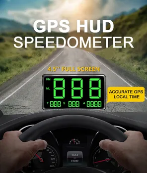 Автомобилен общ HUD head-up дисплей GPS ускоряване аларма пробег статистика head-up дисплей C80