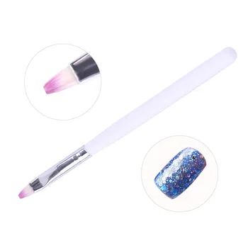 1Pc White Nail Art Brush UV гел полски живопис рисуване градиент четки нокти писалка за DIY нокти съвети аксесоари маникюр инструменти